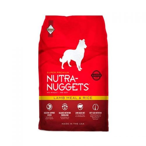 NUTRA NUGGETS LAMB MEAL & RICE 3 KG.