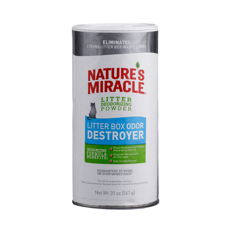 NATURE MIRACLE GATO POLVO DESTRUCTOR DE OLORES CAJA ARENA 20 OZ