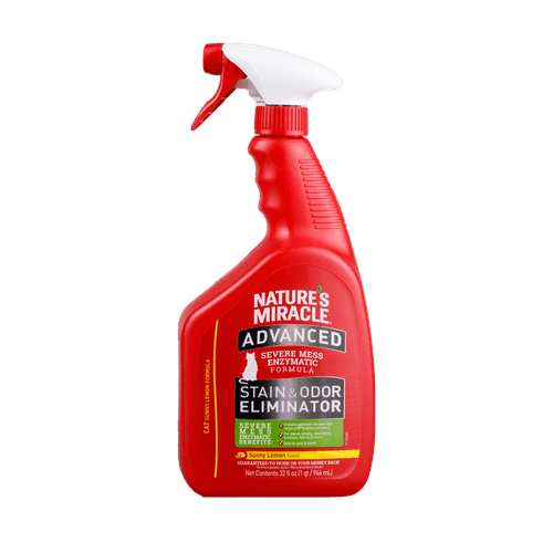 NATURE MIRACLE GATO ELIMINADOR DE MANCHAS Y OLORES ADVANCED 32 OZ