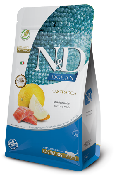 VET LIFE N&D FELINO OCEAN ADUL CASTRADO SALMON X 1.5 KG
