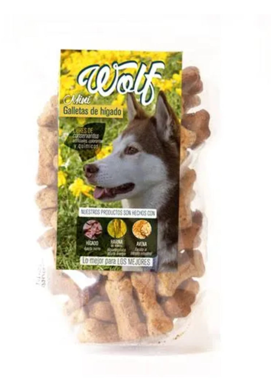 GALLETA WOLF CHIPS GALLETAS HIGADO 450GR