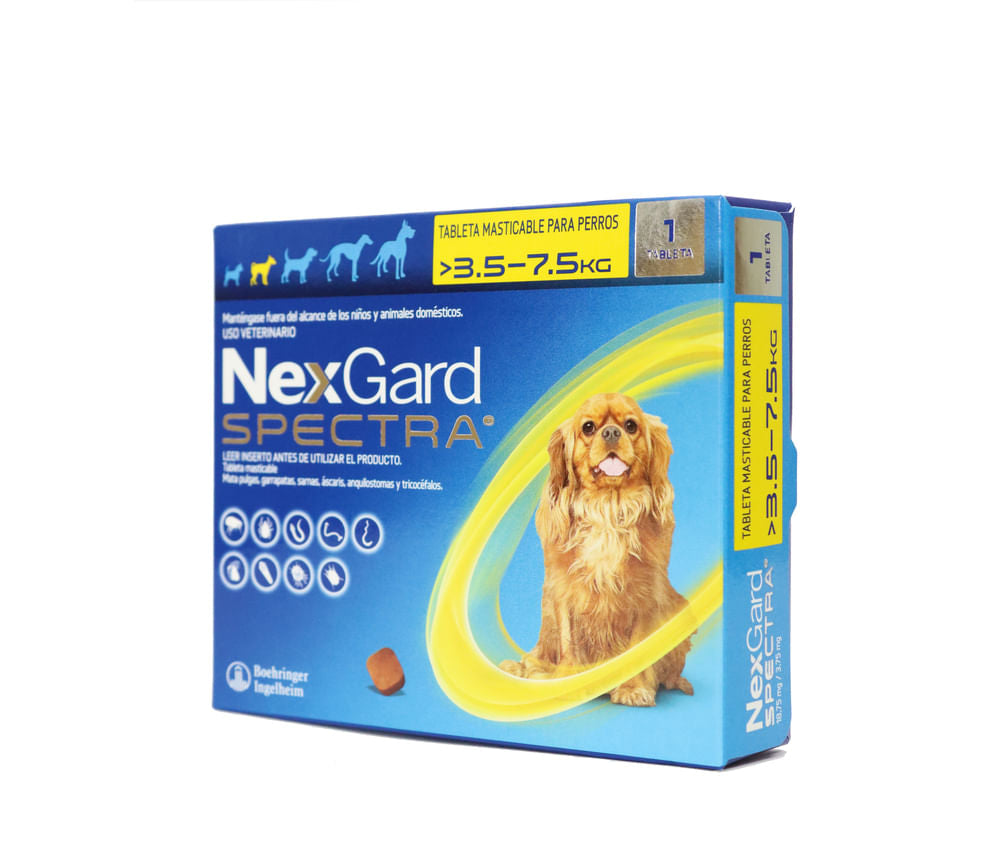 NEXGARD SPECTRA S 3.5 - 7.5 KG X 1 T