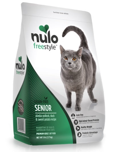 NULO CAT FS GRAIN FREE SENIOR ALASKA POLLOCK, PATO Y BATATA - 5.44 KG