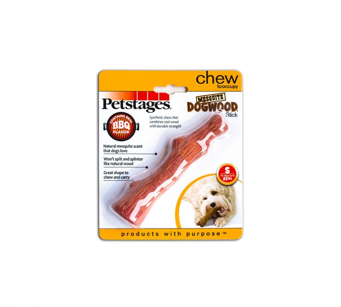 PETSTAGES PERRO DOOGWOOD MESQUITE BBQ PALO MADERA SMALL