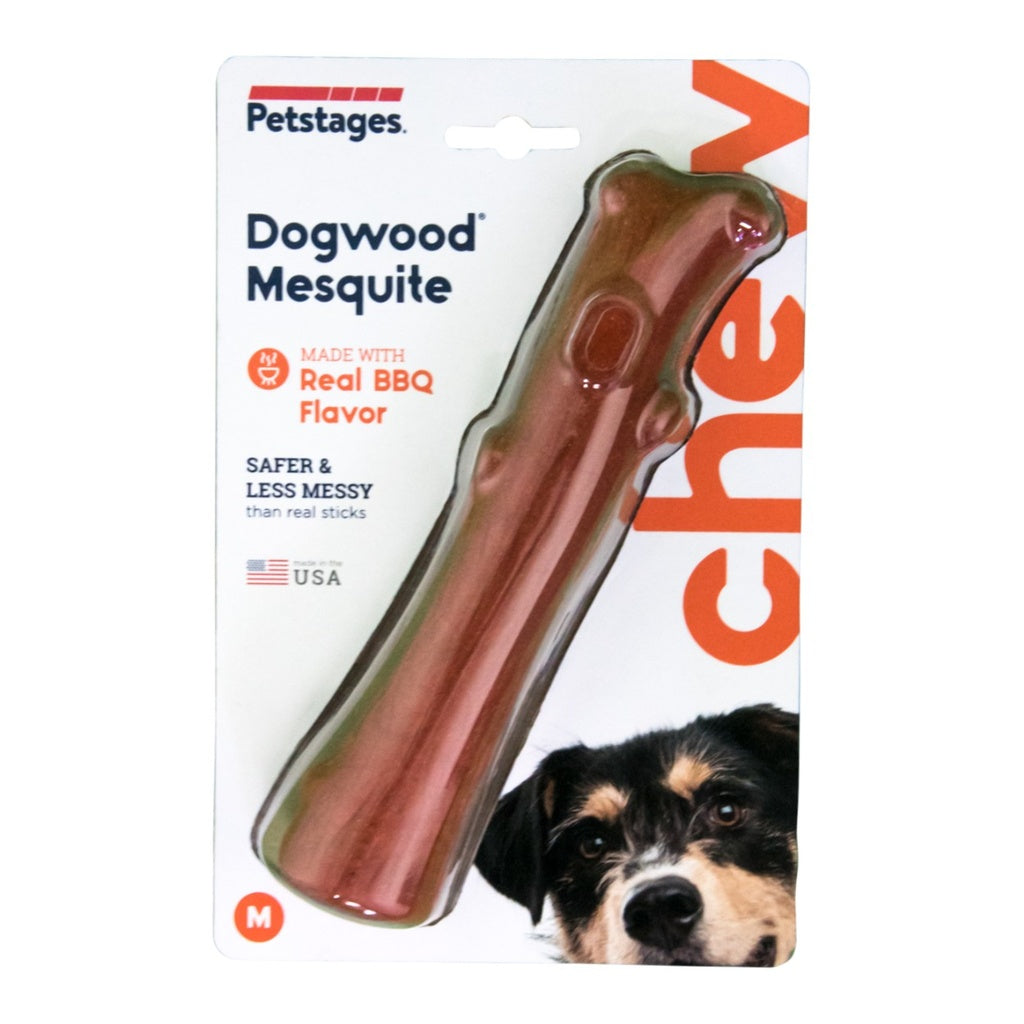 PETSTAGES PERRO DOOGWOOD MESQUITE BBQ PALO MADERA MEDIUM