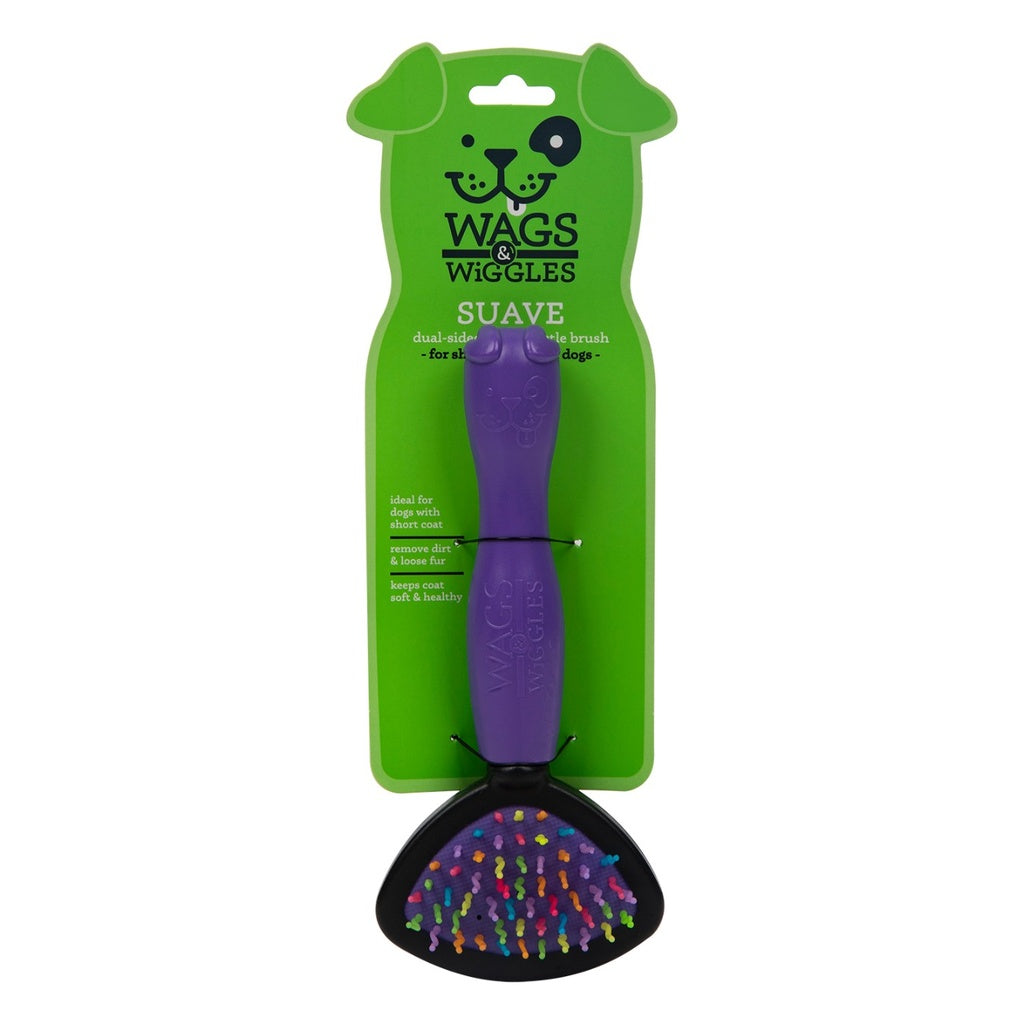 WAGS & WIGGLES GROOMING CEPILLO DOBLE PELO CORTO SMALL