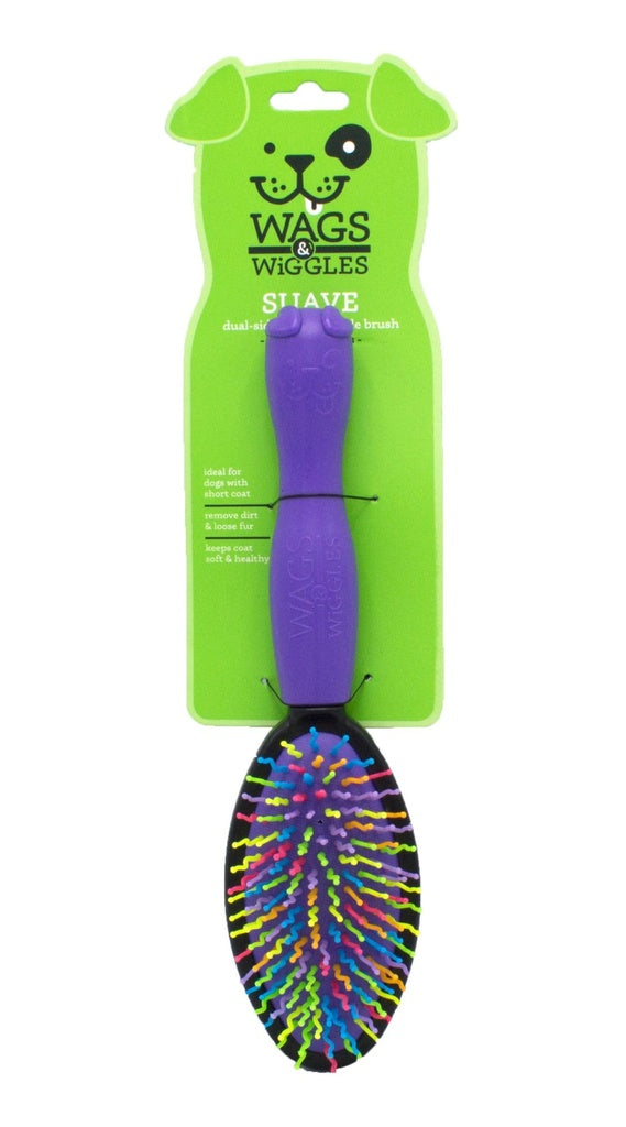 WAGS & WIGGLES GROOMING CEPILLO DOBLE PELO CORTO LARGE