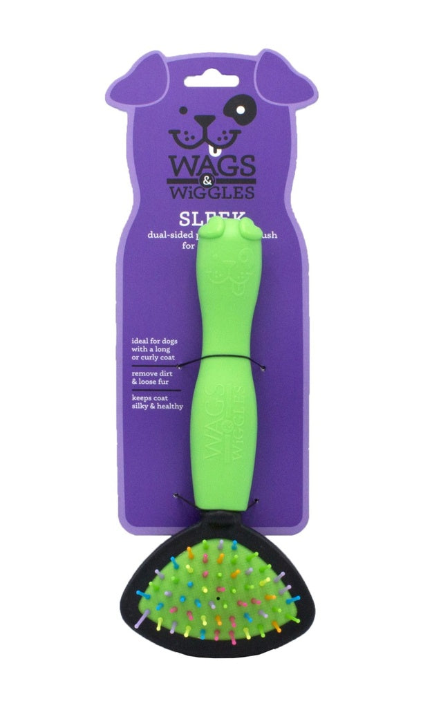 WAGS & WIGGLES GROOMING CEPILLO DOBLE PELO LARGO SMALL