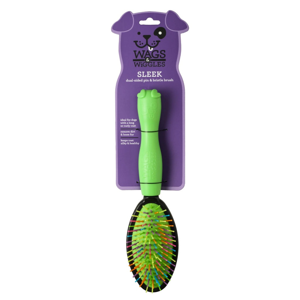 WAGS & WIGGLES GROOMING CEPILLO DOBLE PELO LARGO LARGE