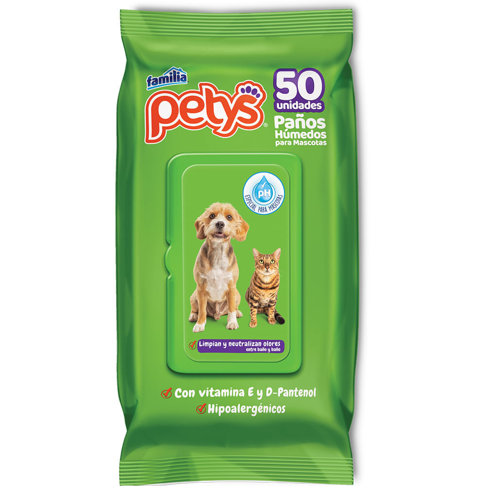 PETYS PAÑOS HUMEDOS PETYS * 50 UNIDADES