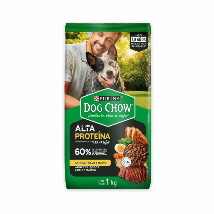 DOG CHOW ADULTOS ALTA PROTEINA 1 KG