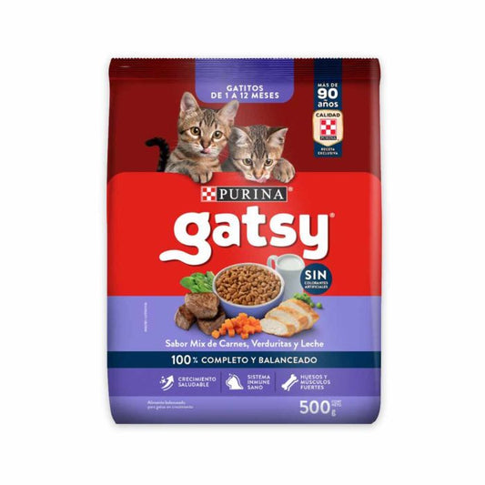 GATSY GATITOS MIX DE CARNE VERDURITAS Y LECHE 500 GR