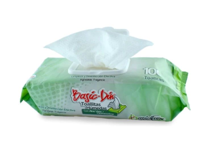 BASIC DIN TOALLITAS HUMEDA X 100 T