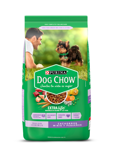 DOG CHOW SALUD VISIBLE CACHORROS MINIS Y PEQUEÑOS 350 G