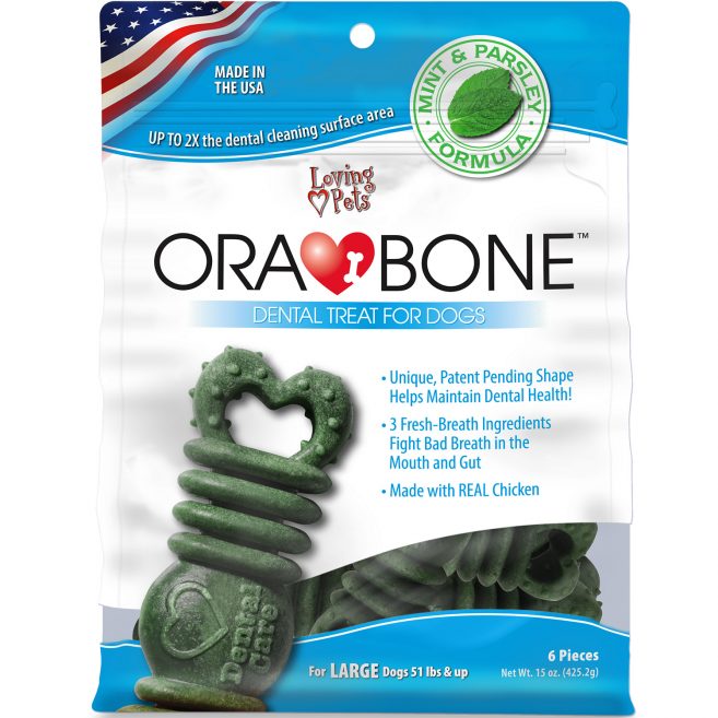 ORABONE DOG DENTAL TREAT 15 OZ - BOLSA LARGE X 6 UNDS