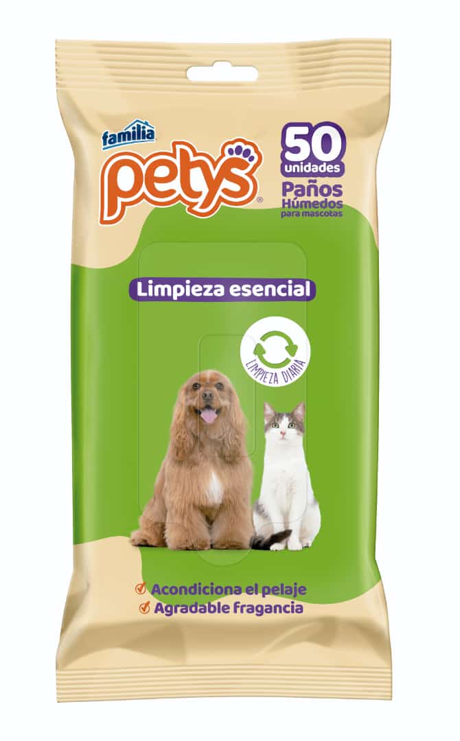 PETYS PAÑO HUMEDO LIMPIEZA ESENCIAL X 50 UNIDADES