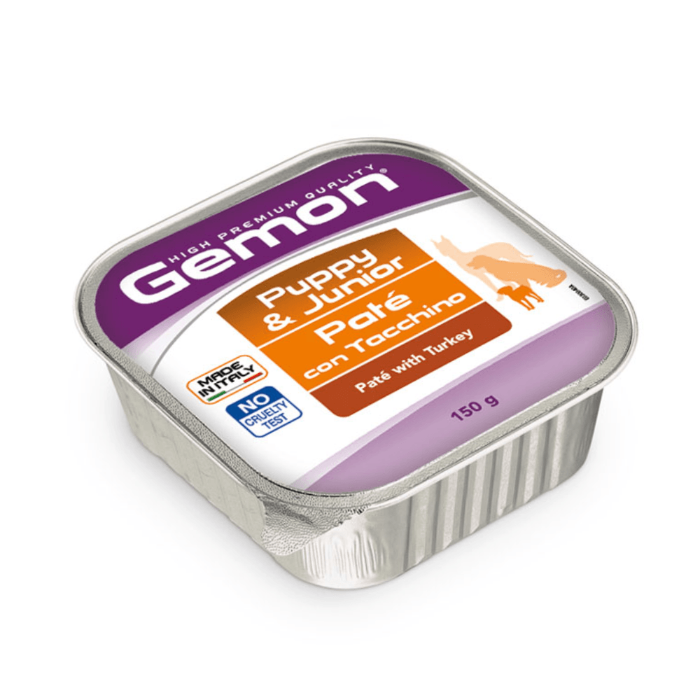 GEMON DOG X150GR /PATE PUPPY & JUNIOR TURKEY