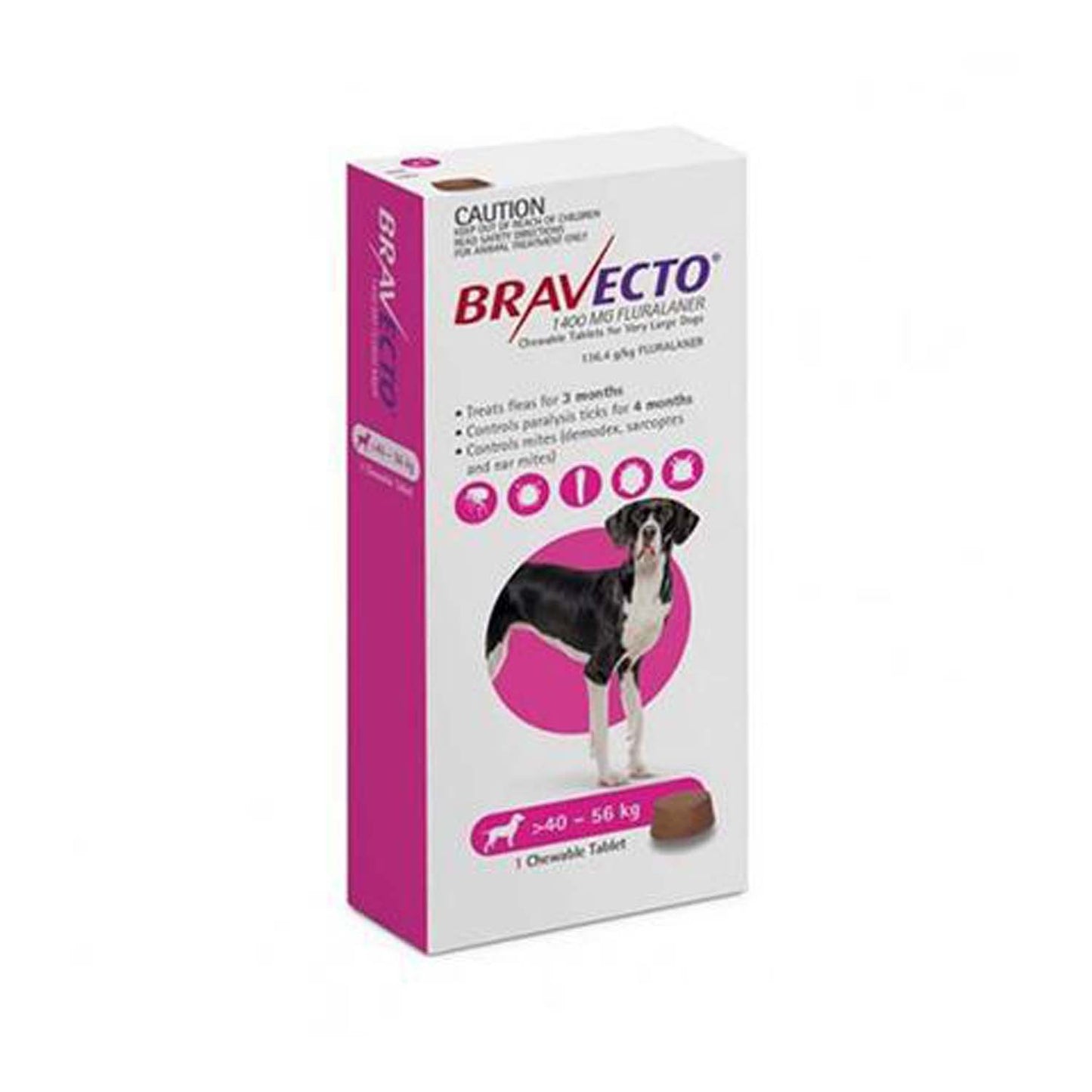 BRAVECTO 1400 MG 1 TAB 40 KG-56 KG
