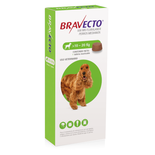 BRAVECTO 500 MG 1 TAB 10 KG -20 KG
