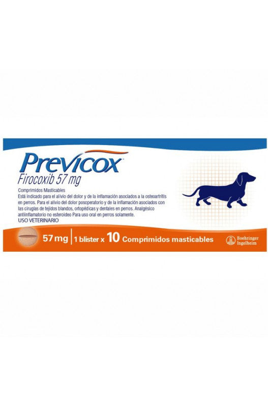 PREVICOX 57 MG X 10 TABLETAS