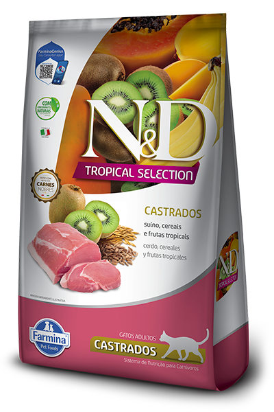 VET LIFE N&D CAT TROPICAL SUINO ADUL. CASTRADO X 1.5 KG