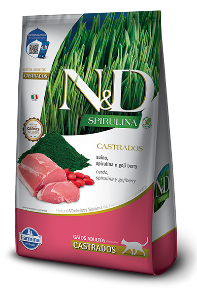 VET LIFE N&D CAT SPIRULINA ADULT. CAST. SUINO X 1.5 KG