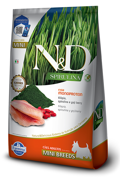 VET LIFE N&D DOG SPIRULINA ADULT. MINI TILAPIA X 7 KG