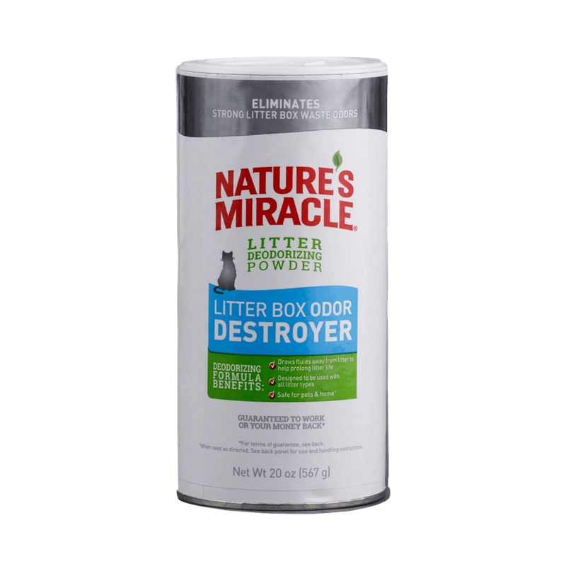 NATURE MIRACLE GATO POLVO DESTRUCTOR DE OLORES CAJA ARENA 20 Oz