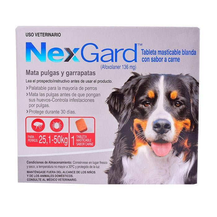 NEXGARD 136 MG X UNIDAD 25.1 - 50 KI