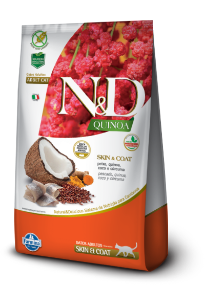 VET LIFE N&D CAT QUINOA ADUL. SKIN PEIXE X 7.5 KG