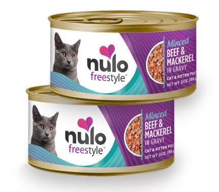 NULO CAT FS GRAIN FREE MINCED-PICADO BEEF & MACKEREL LATA 3 OZ - 85 GR