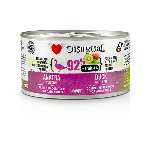 DISUGUAL DOG FRUIT - PATO Y KIWI LATA POR 150 GR