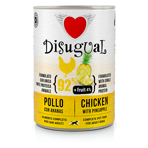 DISUGUAL DOG FRUIT - POLLO Y PIÑA LATA POR 400 GR