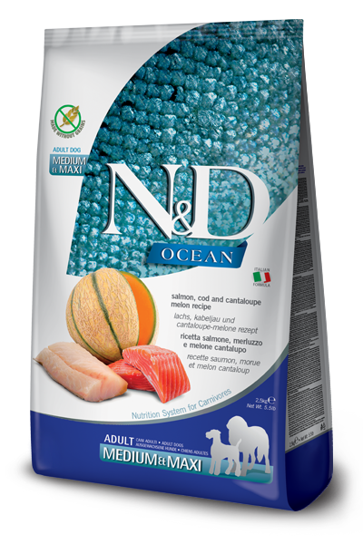VET LIFE N&D  CANINO  OCEAN ADUL-MED-MAX SALMON X 2.5KG