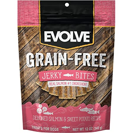 EVOLVE DOG SNACK GRAIN FREE JERKY SALMON - 340 gr