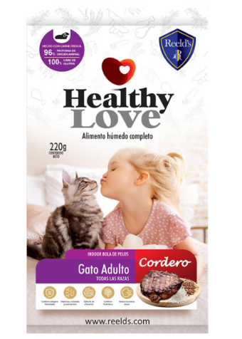 HEALTHY LOVE GATOS ADULTOS CORDERO X 220 GR