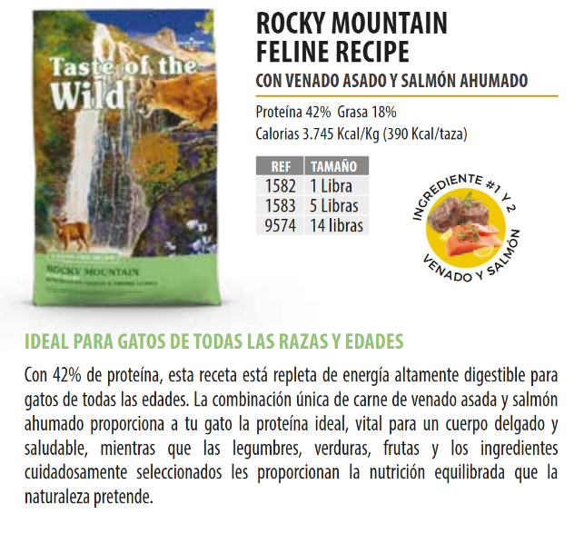 TASTE OF THE WILD GATO ROCKY MTN 14 lb.