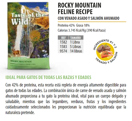 TASTE OF THE WILD GATO ROCKY MTN 14 lb.