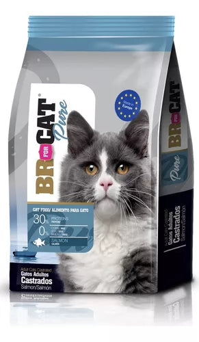 BR FOR CAT PURE GATO CASTRADO 1KG **SALMON**