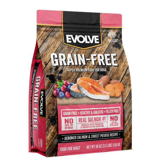 EVOLVE DOG GRAIN FREE SALMON - 1.58 kg