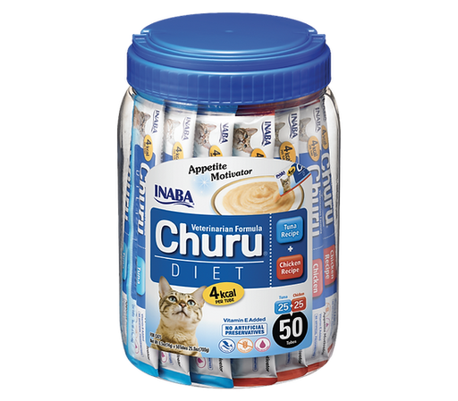 INABA CAT SNACK CHURU VET DIET 50P - TUNA & CHICKEN