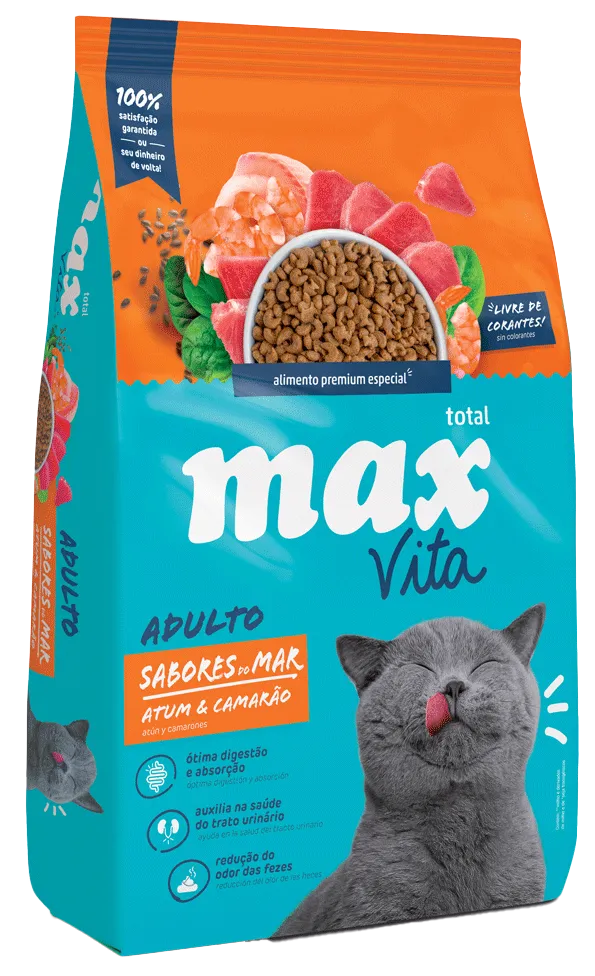 F MAX VITA GATO ADULTO SABORES DO MAR ATUM Y CAMARÃO 1 KG