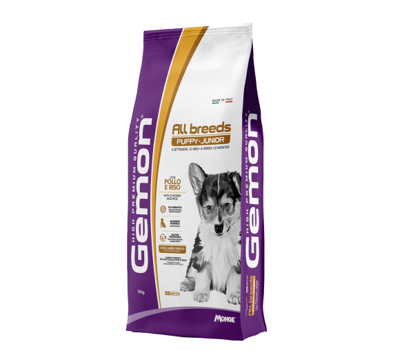 GEMON MEDIUM PUPPY JUNIOR CHICKEN AND RICE 15KG