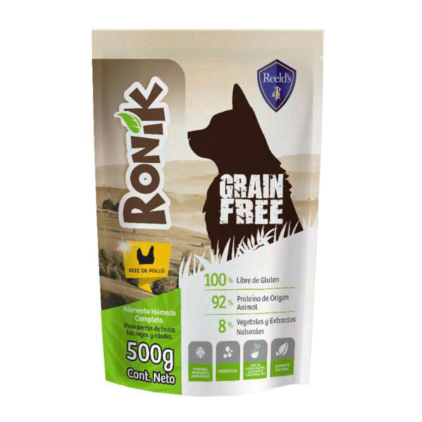 RONIK GRAIN FREE PATE DE POLLO X 500 GR