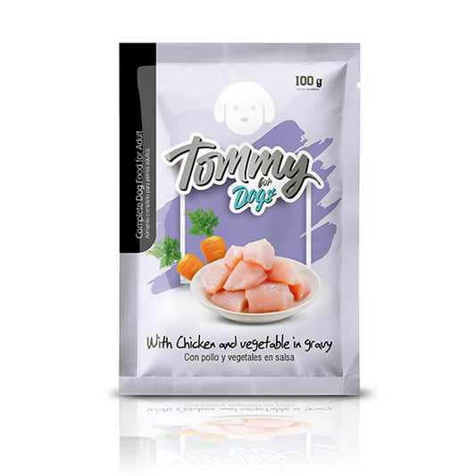 TOMMY FOR DOGS POUCH POLLO - VEGETALES 100 GR