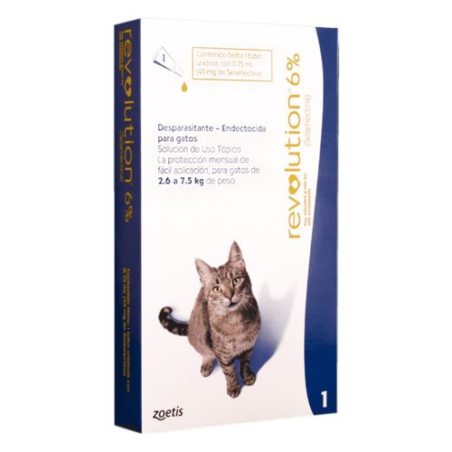 REVOLUTION 6% X 0,75 ML (AZUL) (GATO)