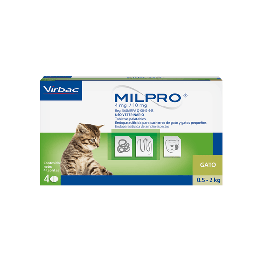 MILPRO KITTEN  4MG 10  X 4 TABLETAS