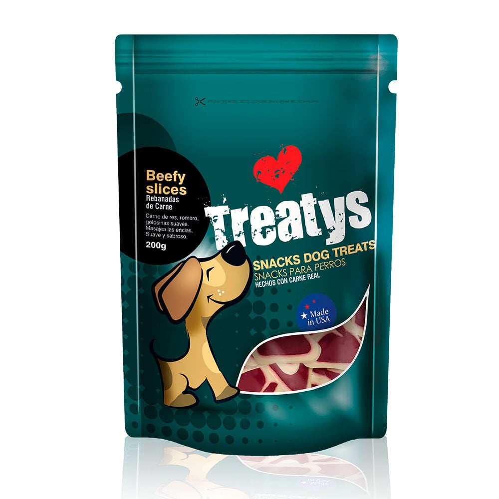 TREATYS BEEFY SLICES (REBANADAS DE CARNE) X 200GR (VERDE OSCURO)