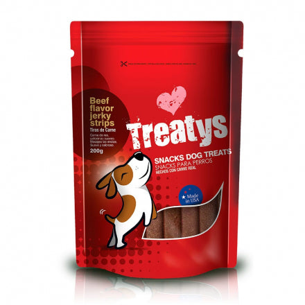 TREATYS BEEF JERKY STRIPS  (TIRAS DE CARNE) X 200 GR (ROJO)