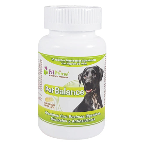 PET PRIME PET BALANCE FRASCO * 60 TABLETAS